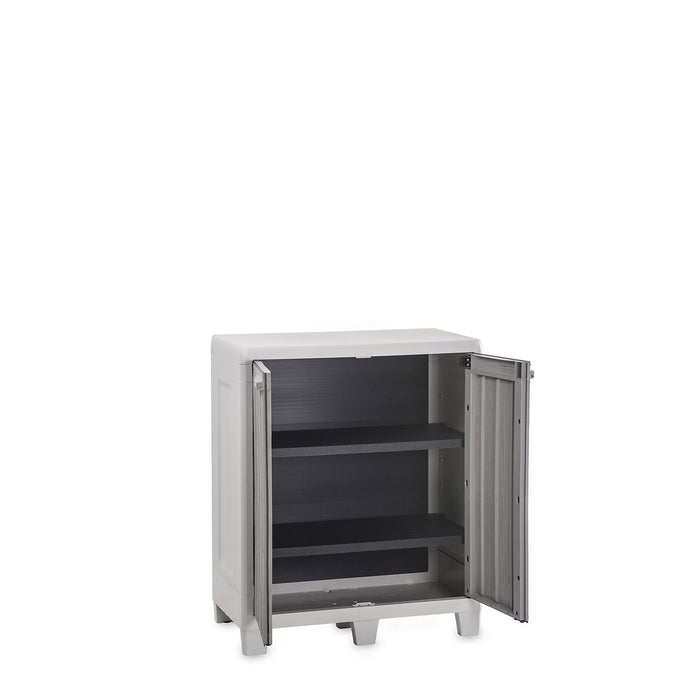 Toomax Florida XL opbergkast laag - lichtgrijs|donkergrijs