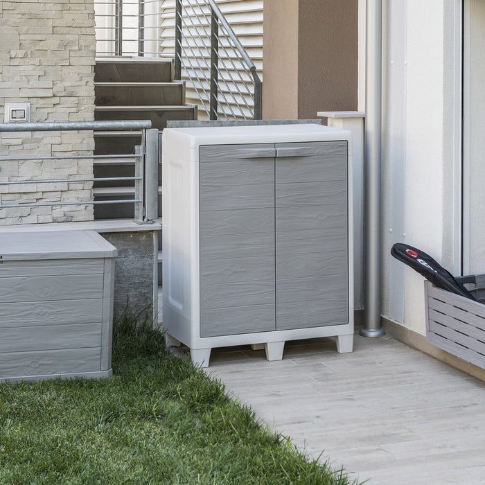 Toomax Woody's XL opbergkast laag - lichtgrijs|donkergrijs