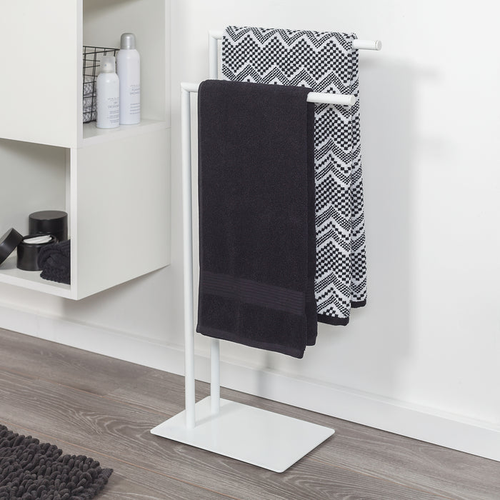 Sealskin Tube Vrijstaand 2-armig Handdoekrek - Wit