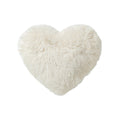 HART - sierkussen 40x45 cm - hartjeskussen - fluffy - Snow White - wit