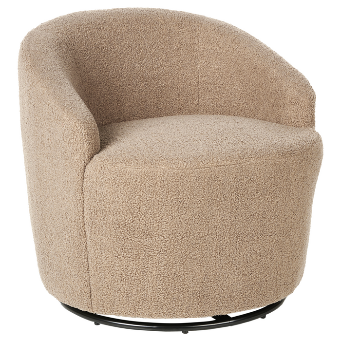 Beliani - DAVIK - Fauteuil - Taupe - Bouclé