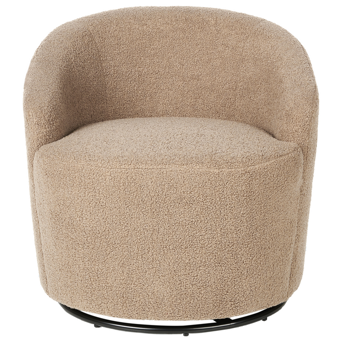 Beliani - DAVIK - Fauteuil - Taupe - Bouclé
