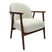 DÉJA Living - Fauteuil - Beige Stof|Walnoot - 65x72x81cm - Skövde