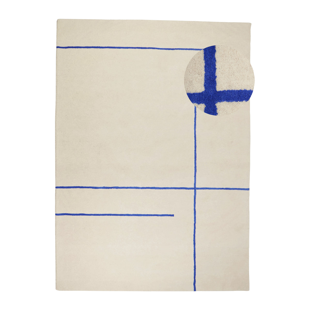 by fonQ Line Vloerkleed 170 x 240 cm - Blauw