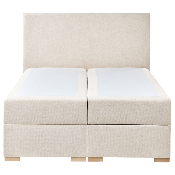 Beliani - MAJOR - Boxspring - Lichtbeige - 120 x 200 cm - Stof