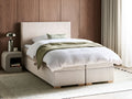 Beliani - MAJOR - Boxspring - Lichtbeige - 120 x 200 cm - Stof