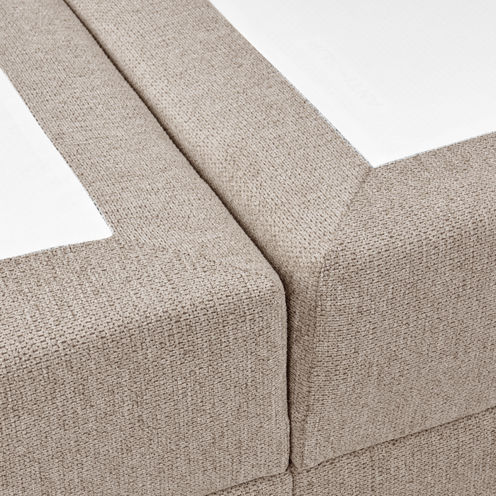 Beliani - MAJOR - Boxspring - Taupe - 120 x 200 cm - Stof