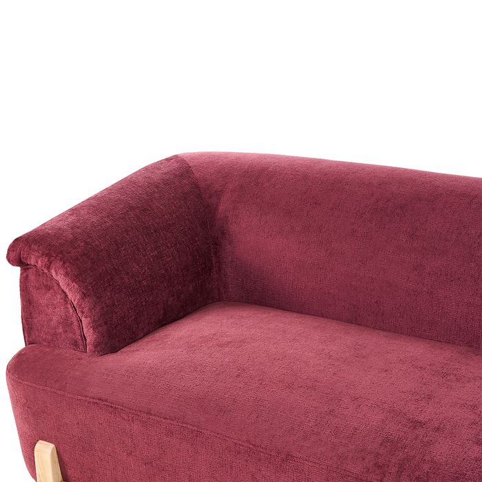 Beliani - ALNOR - Tweezitsbank - Bordeauxrood - Chenille