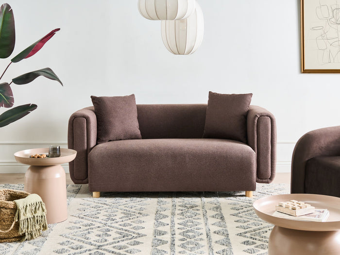 Beliani - LILLEROD - Tweezitbank - Donkerbruin - Polyester