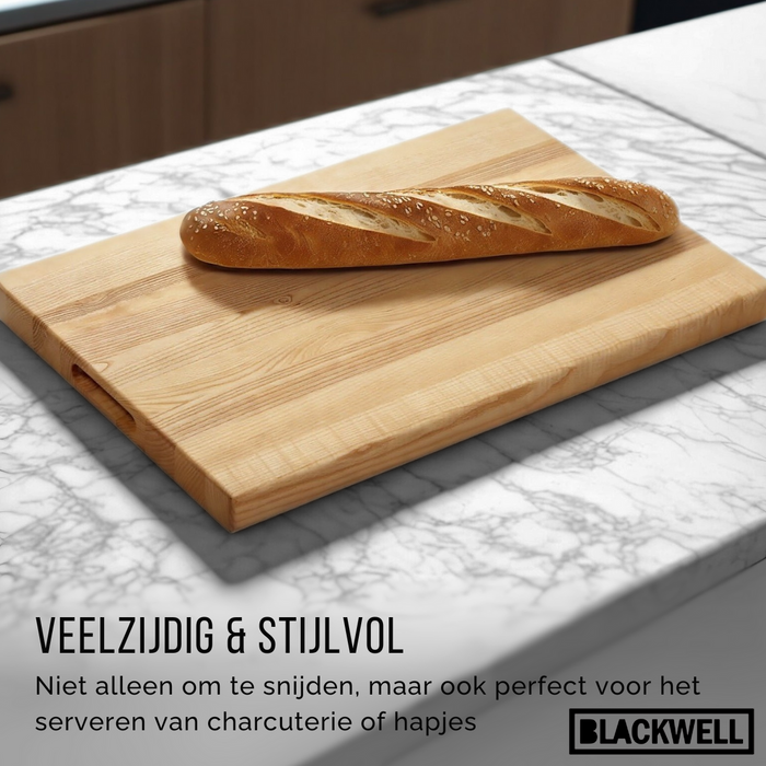 Blackwell Houten Snijplank - Met Greep - Beukenhout -  60 x 40 x 4 cm