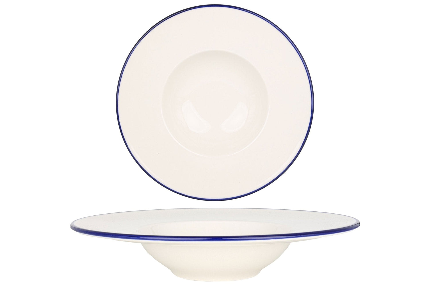 Rinart Pastabord - Blue Edge - Porselein - 28 cm (400cc) - set van 2