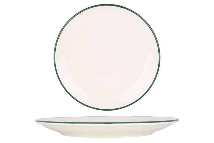 Rinart Dinerbord - Green Edge - Porselein - 30 cm - set van 6