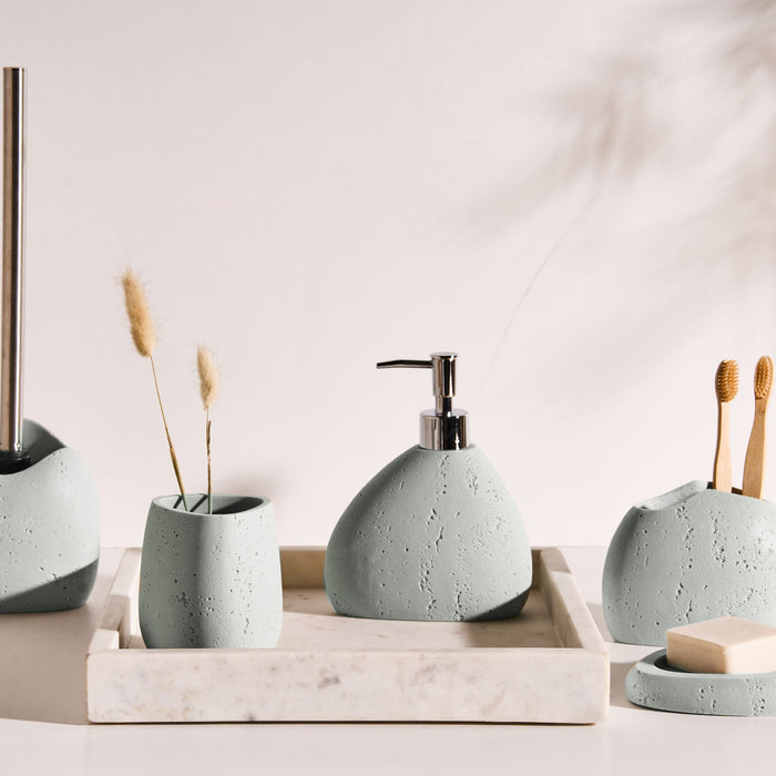 Beliani - COATA - Badkameraccessoireset - Lichtgrijs - Polyresin