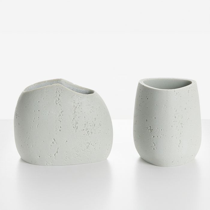 Beliani - COATA - Badkameraccessoireset - Lichtgrijs - Polyresin