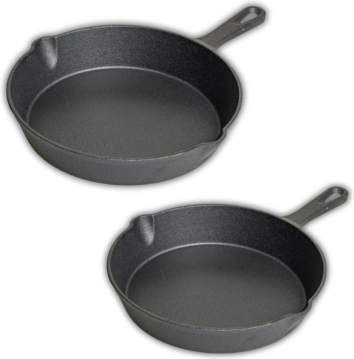 Blackwell Gietijzeren Koekenpan Set - ø 20 cm & 25 cm - Zonder anti-aanbaklaag