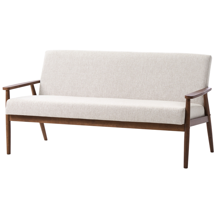 Beliani - ESRUM - Driezitsbank - Grijs|Donkerbruin - Polyester