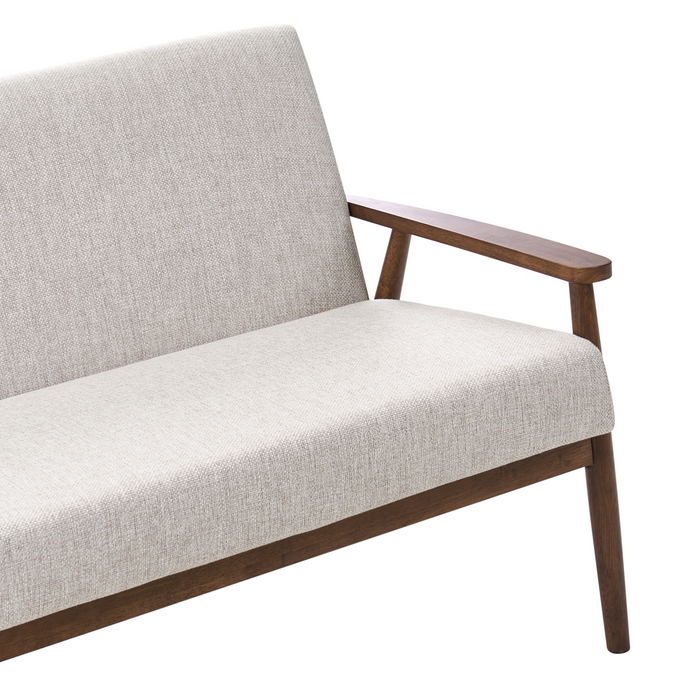 Beliani - ESRUM - Driezitsbank - Grijs|Donkerbruin - Polyester