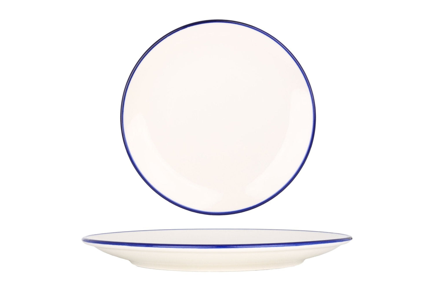 Rinart Gebaksbord - Blue Edge - Porselein - 23 cm - set van 6