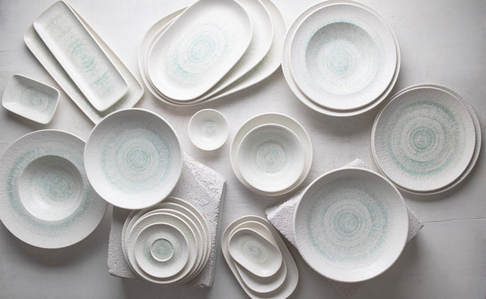 ID Fine Serveerschaal - Glacier - Porselein - 28 cm - set van 2