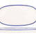 Rinart Serveerschaal - Blue Edge - Porselein - 30x15 cm - set van 2