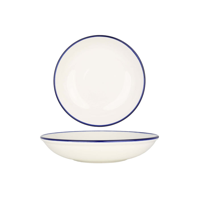 Rinart Diep bord - Blue Edge - Porselein - 20 cm (650cc) - set van 6