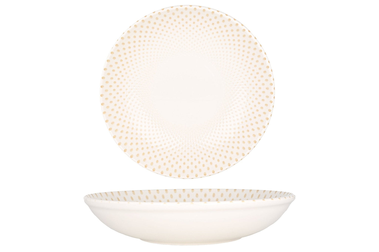 Rinart Diep bord - Punto - Porselein - 23 cm (900cc) - set van 6