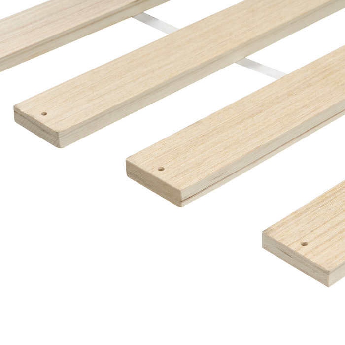 Beliani-DOSCHES-Tweepersoonsbed-Lichtbruin-160 x 200 cm-Grenenhout