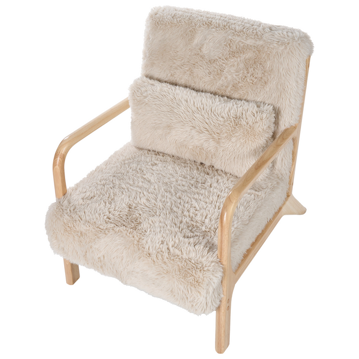 Beliani - SKOVDE - Fauteuil - Lichtbeige - Kunstbont