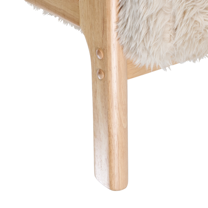 Beliani - SKOVDE - Fauteuil - Lichtbeige - Kunstbont