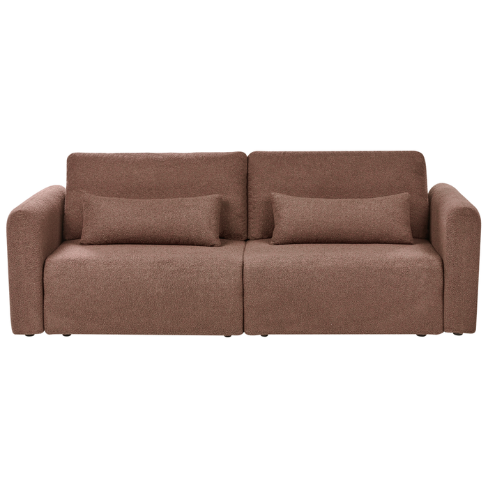 Beliani - VAXHOLM - Driezitsbank - Bruin - Bouclé