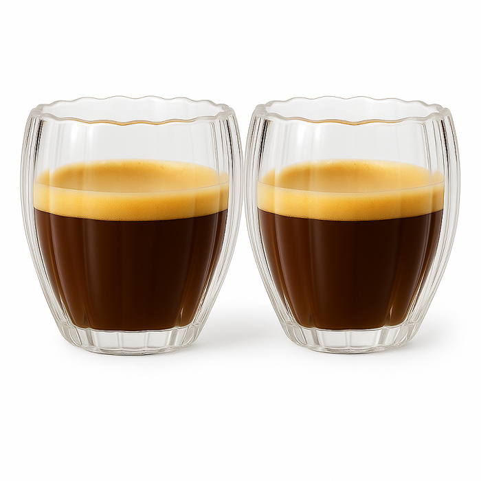 Dubbelwandige Espressoglazen Pumpkin 80 ml - 2 stuks - Cookinglife