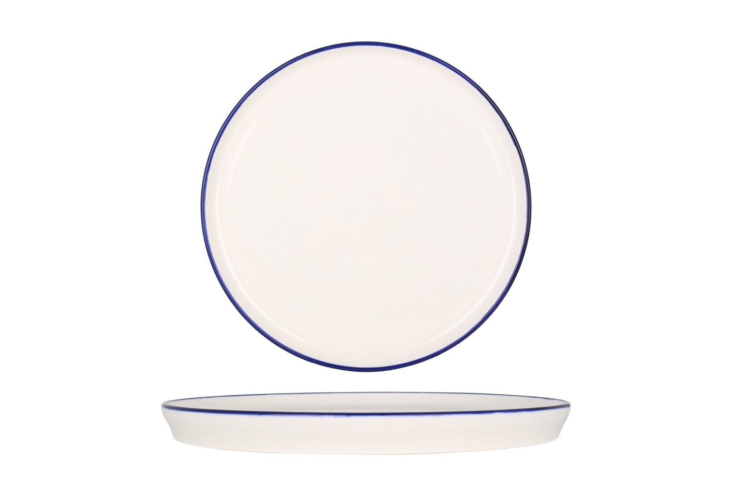 Rinart Gebaksbord - Blue Edge - Porselein - 24 cm - set van 6