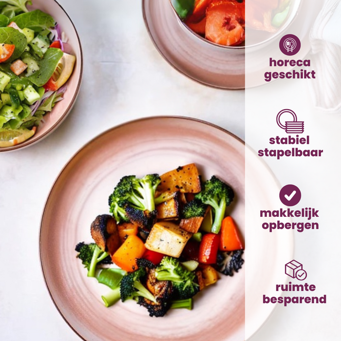 Cosy & Trendy Dinerborden Baltic Peach ø 27 cm - 6 stuks