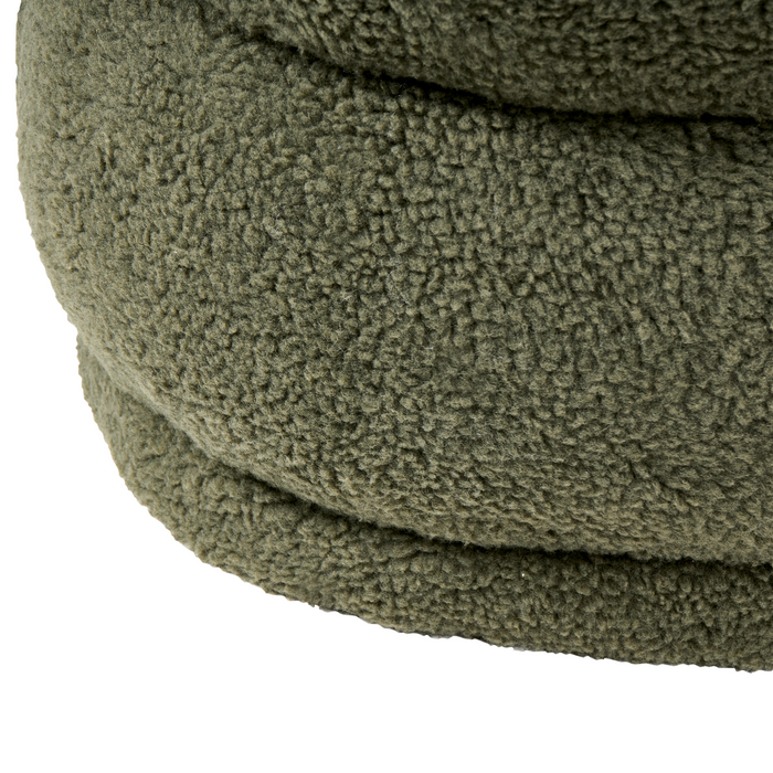 Beliani - ELLENDALE - Voetenbank - Groen - Bouclé