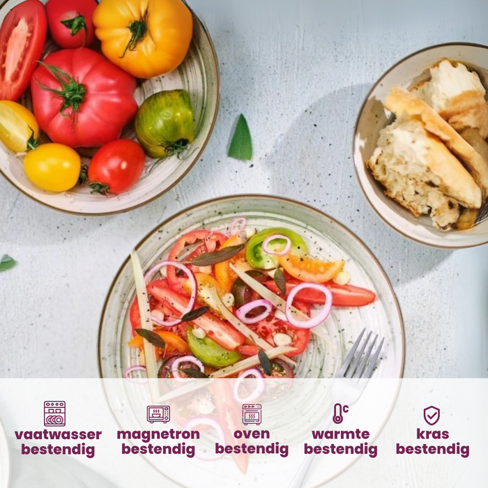 Cosy & Trendy Diepe Borden Sintra Ivy Green ø 21 cm - 4 Stuks