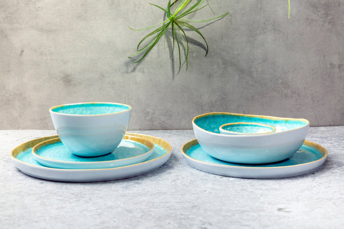 Cosy & Trendy Dinerborden Laguna Azzurro ø 27 cm - 4 Stuks