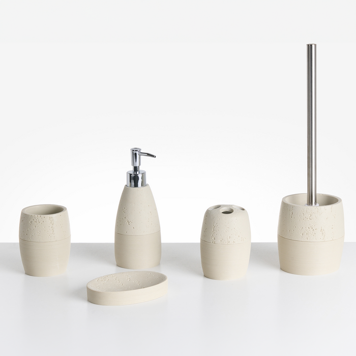 Beliani - YARAPA - Badkameraccessoireset - Lichtbeige - Polyresin