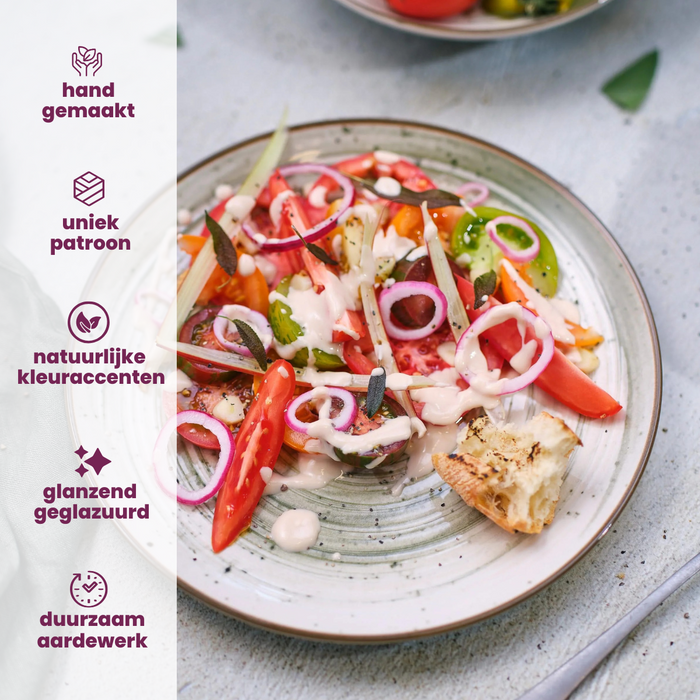 Cosy & Trendy Ontbijtborden | Dessertborden - Sintra Ivy Green ø 20 cm - 4 Stuks