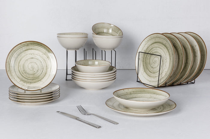 Cosy & Trendy Ontbijtborden | Dessertborden - Sintra Ivy Green ø 20 cm - 4 Stuks