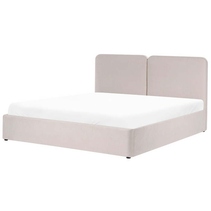 Beliani-ARBOIS-Bed met opbergruimte-Beige-180 x 200 cm-Polyester