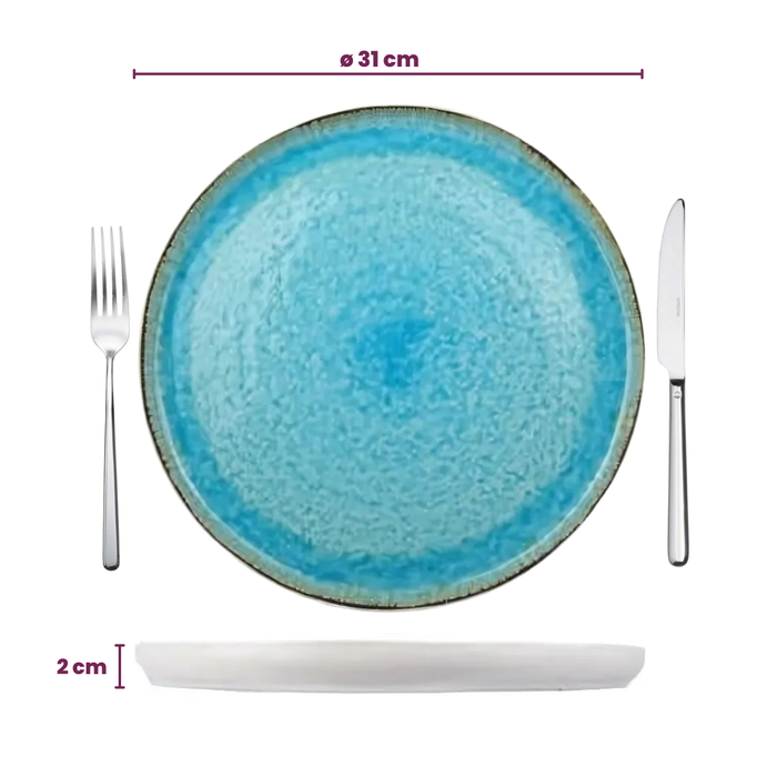 Cosy & Trendy Pizzaborden | Onderborden - Laguna Azzurro ø 31 cm - 4 Stuks