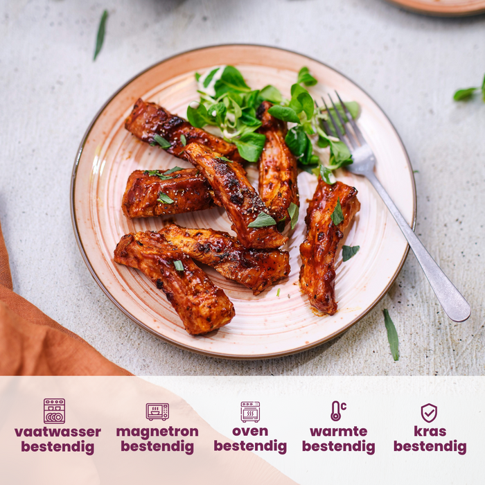 Cosy & Trendy Dinerborden Sintra Terracotta ø 26 cm - 4 Stuks