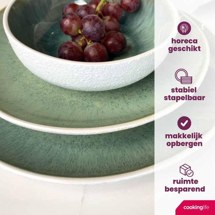 Cookinglife Ontbijtborden | Dessertborden Belize ø 21 cm - 6 stuks