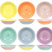 Cookinglife Diepe Borden | Pastaborden Pastel Harmony ø 21 cm - 6 Stuks