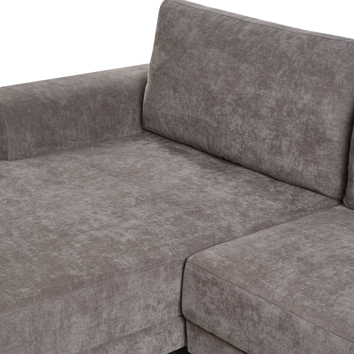 Beliani-NUBORG-Hoekslaapbank 3-zits-Taupe-Linkszijdig-Chenille