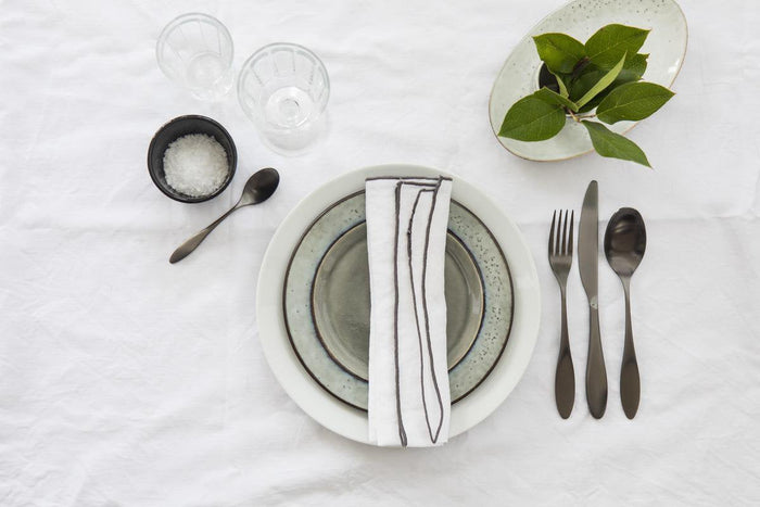 Mepra Bestekset Carinzia Zwart Gematteerd - PVD - RVS - 24 delig | 6 personen