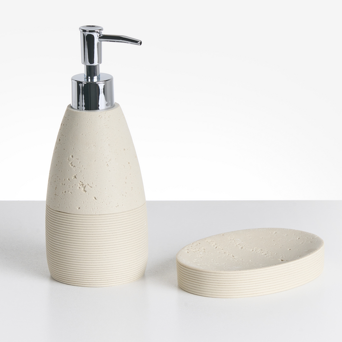 Beliani - YARAPA - Badkameraccessoireset - Lichtbeige - Polyresin