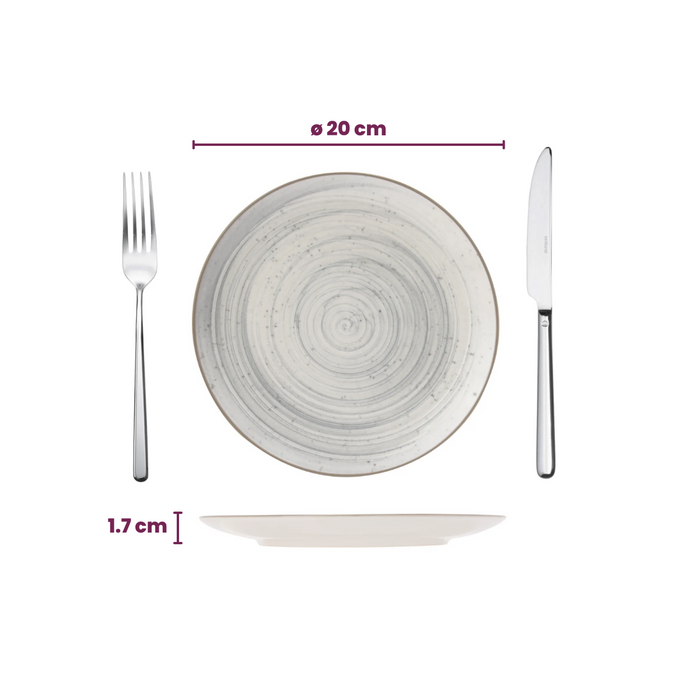 Cosy & Trendy Ontbijtborden | Dessertborden - Sintra Dusty Blue ø 20 cm - 4 Stuks