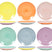 Cookinglife Ontbijtborden | Dessertborden Pastel Harmony ø 19 cm - 6 Stuks