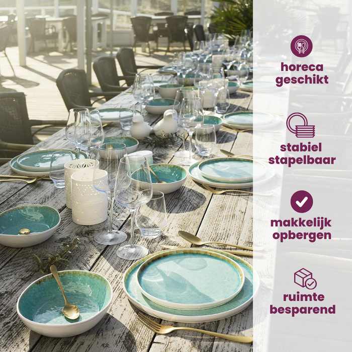 Cosy & Trendy Kleine Schaal Laguna Azzurro 19 x 18 cm - 4 Stuks